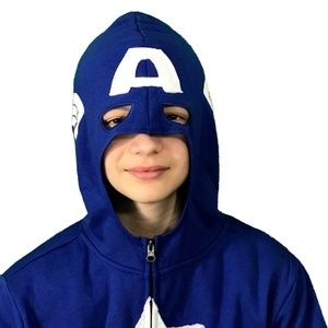 Captain America Unisex Hooded/Masked Sweatshirt